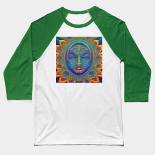 New World Gods (15) - Mesoamerican Inspired Psychedelic Art Baseball T-Shirt